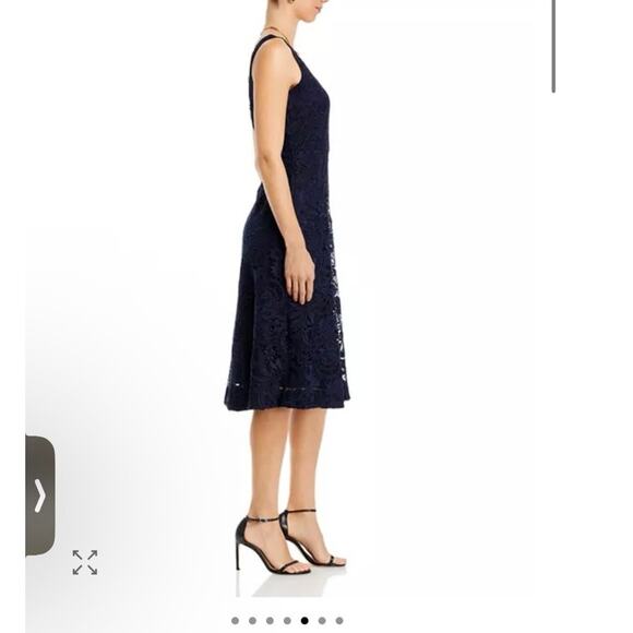 KOBI HALPERIN Jacqueline Sleeveless Lace Midi-Dress navy blue sz 2 $698 NWT - Picture 9 of 16